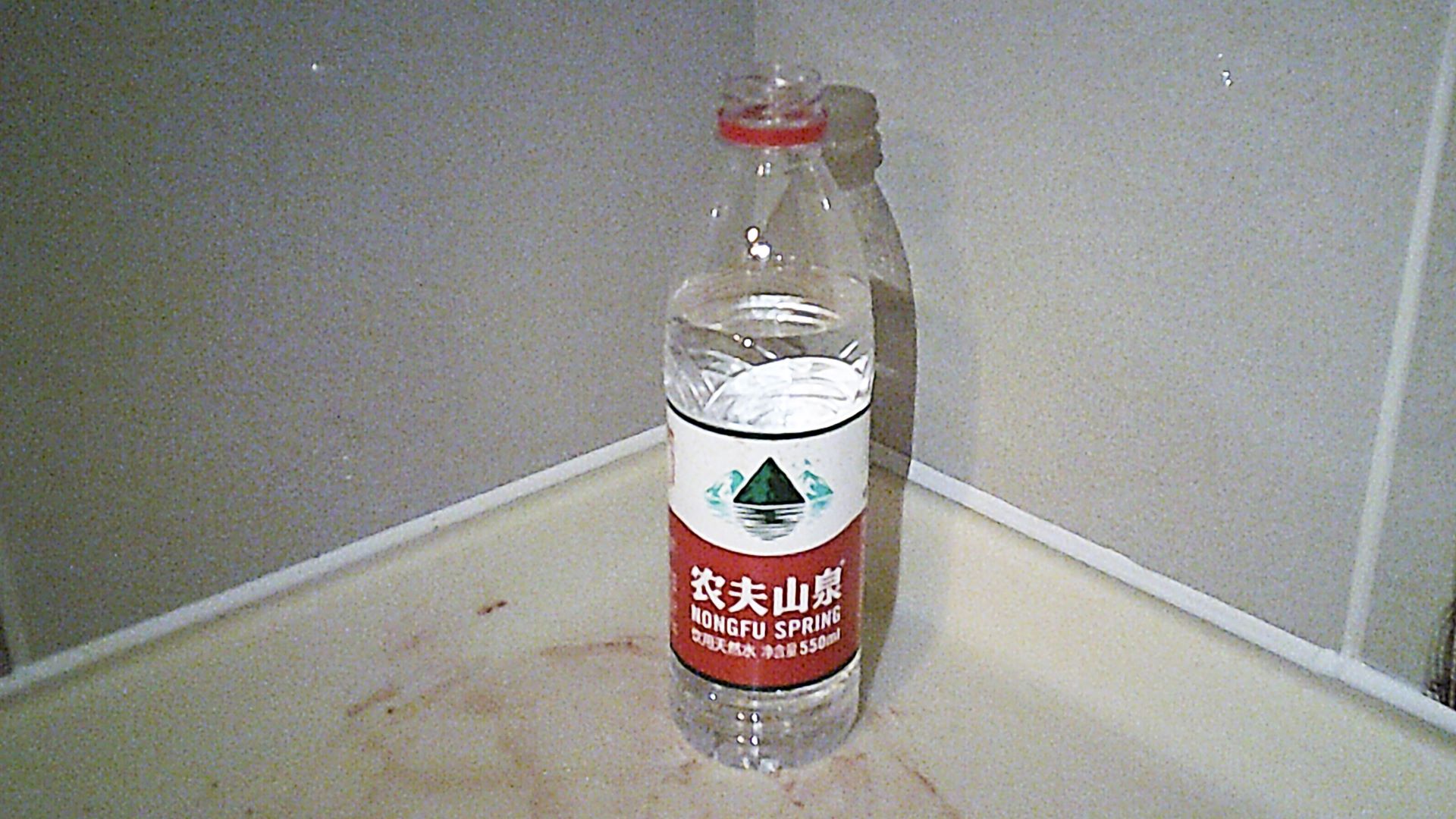 close up of the bottle of water nongfu spring